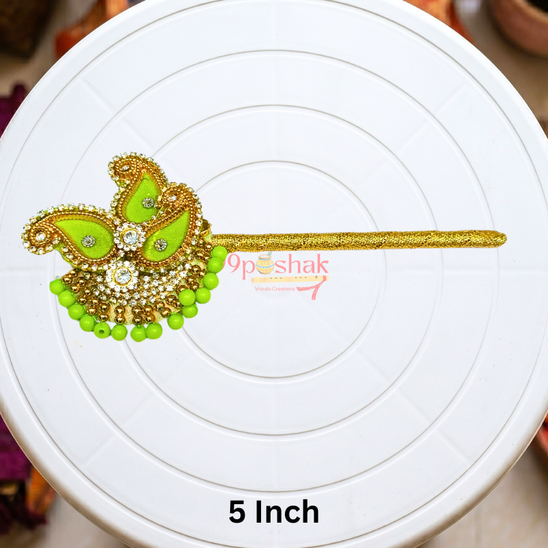 Laddu Gopal Decorative Bansuri for Poshak and Pagdi Matching