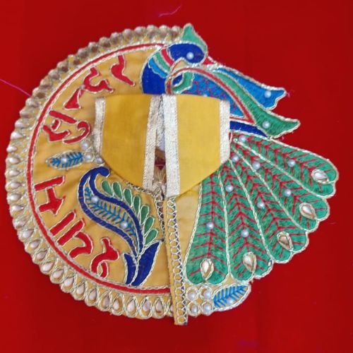 Peacock-Themed Traditional Dress for Laddu Gopal