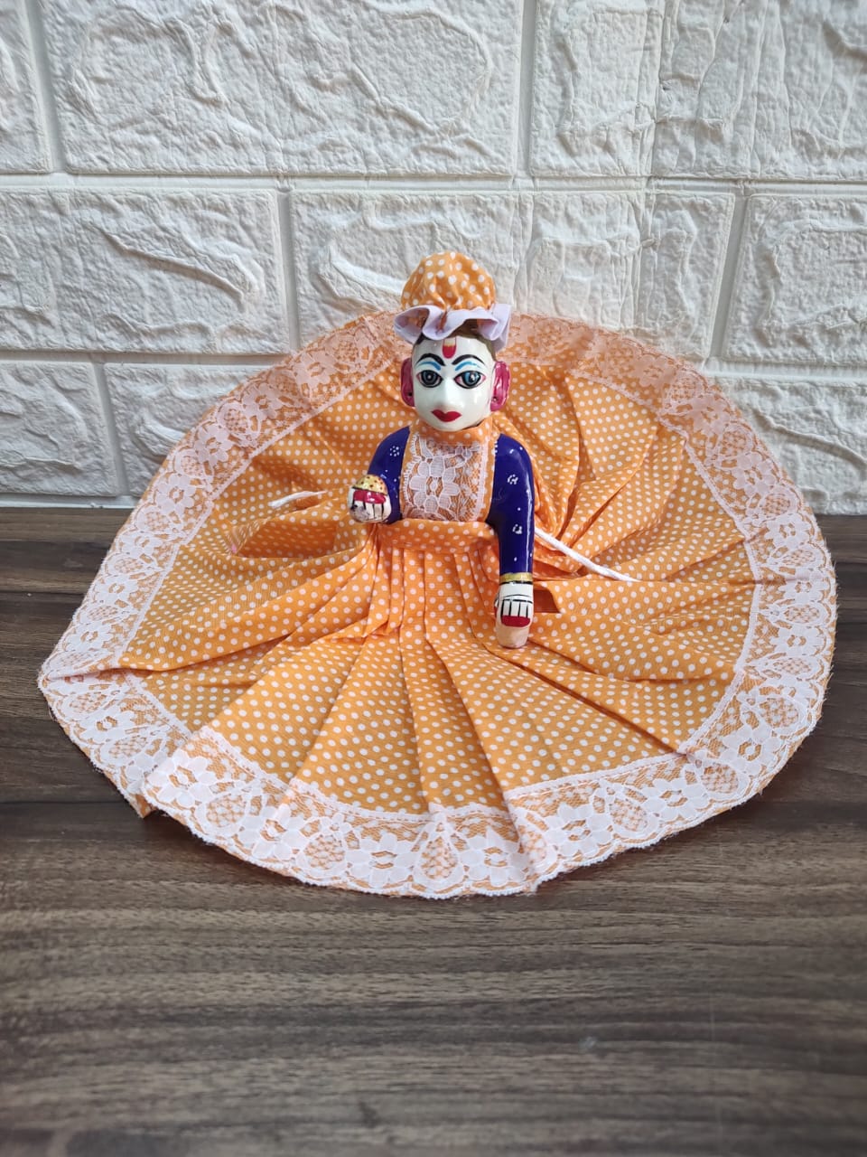 Laddu Gopal cotton dress with Lace (Random Color) 99poshak Laddu Gopal cotton dress with Lace (Random Color) 99poshak
