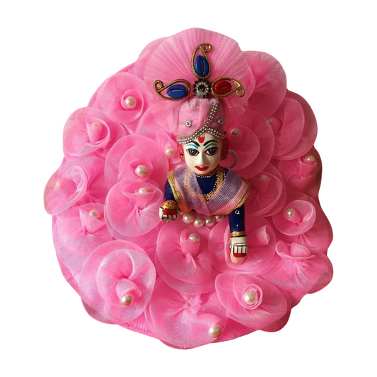 Pink Heavy Dress with Pagdi for Laddu Gopal ji
