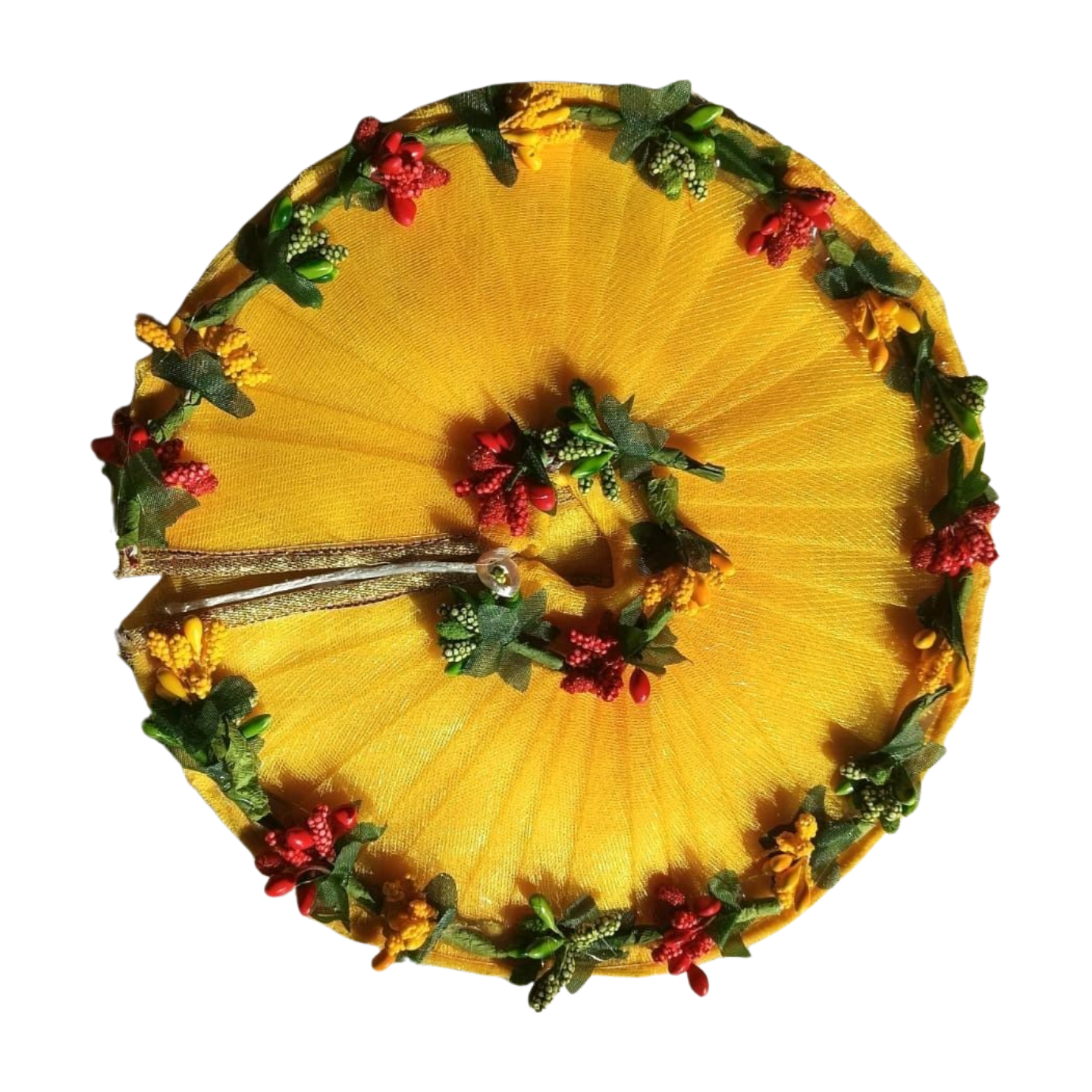 Janmashtmi special Yellow Heavy Poshak with Pagdi for Laddu Gopal ji