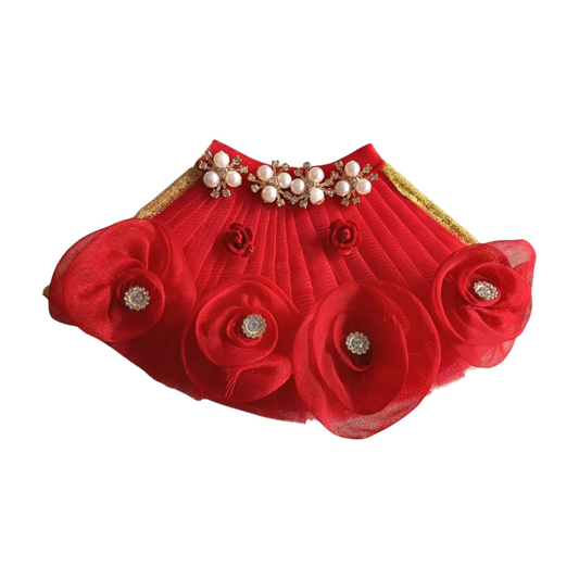 Durga Ji Navratri Red Lehnga Patka