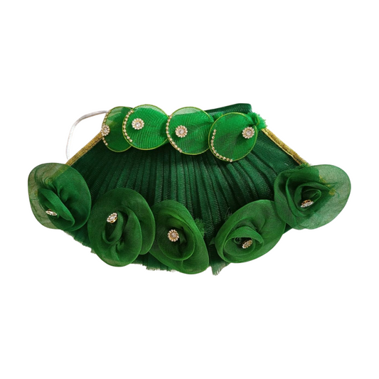 Durga Ji Navratri Green Lehnga Patka