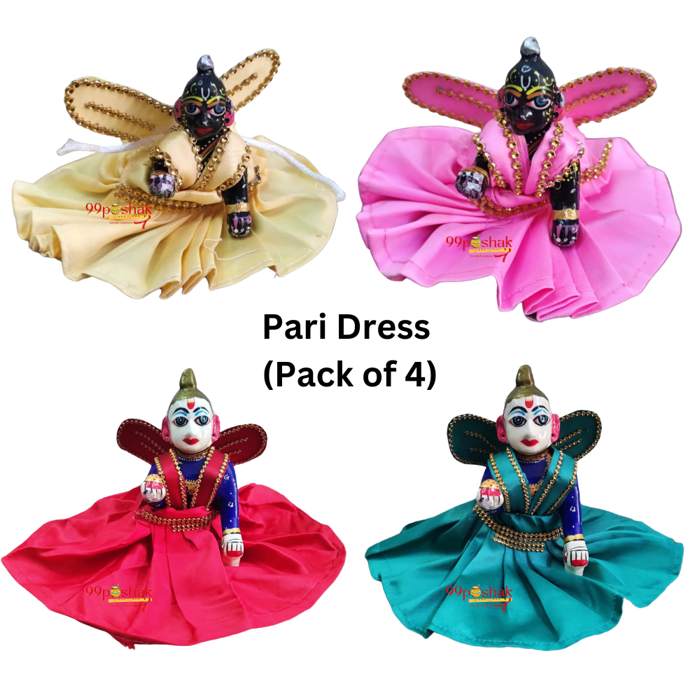 Laddu Gopal Cotton Pari Dress Pack of 4
