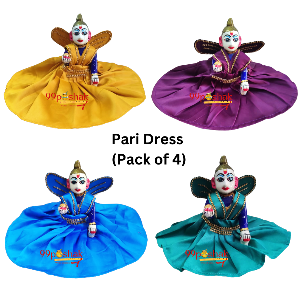 Laddu Gopal Cotton Pari Dress Pack of 4
