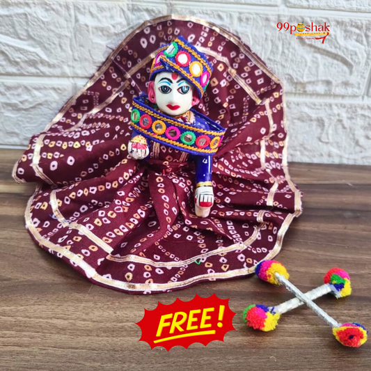 Laddu Gopal Navratri Garba Dress Maroon Free Dandiya