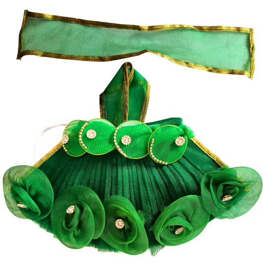 Mata Rani Navratri Dress Green Free Chauli Chunri