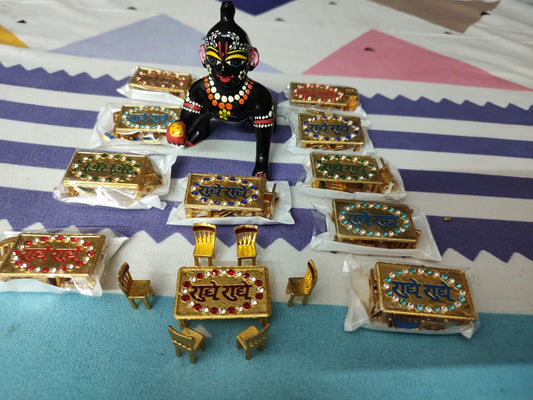 Dinning Table set of 1 Table 6 Chairs in Metal for Bal Gopal