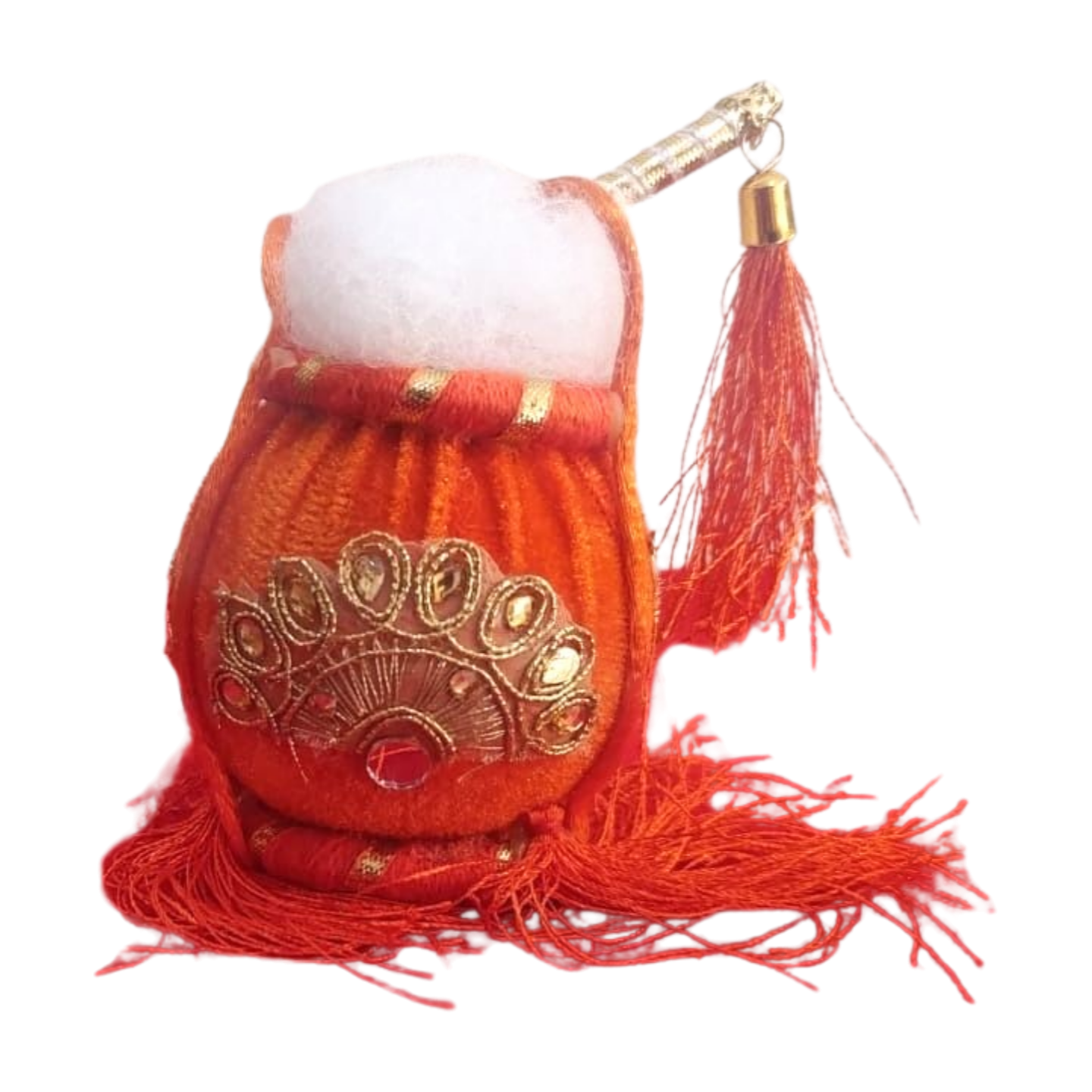 Orange Hanging Dahi Handi for Laddu Gopal ji