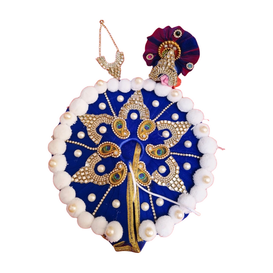 Janmashtmi special Blue Heavy Poshak with Pagdi for Laddu Gopal ji