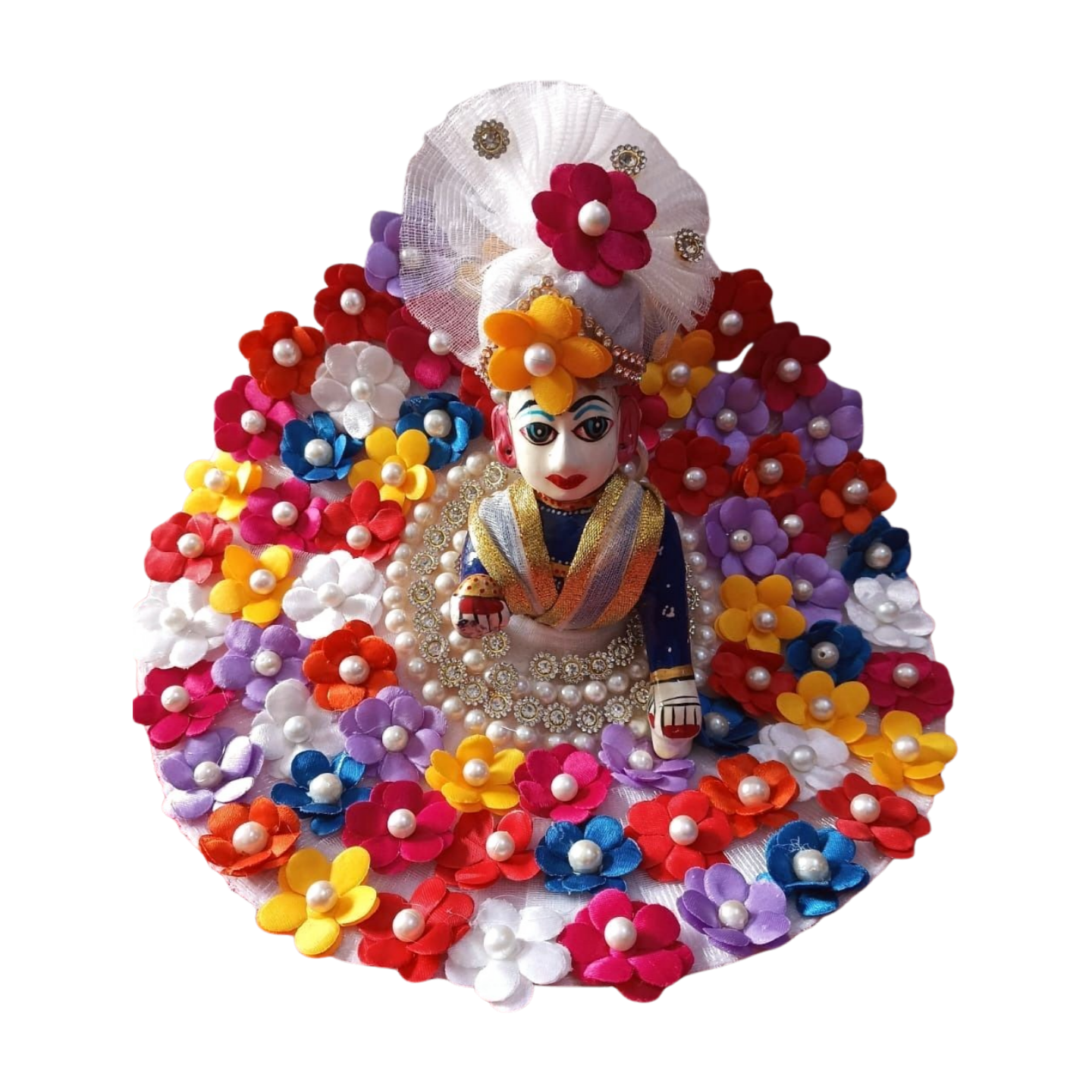 Janmashtmi special Multi color Heavy Poshak with Pagdi for Laddu Gopal ji