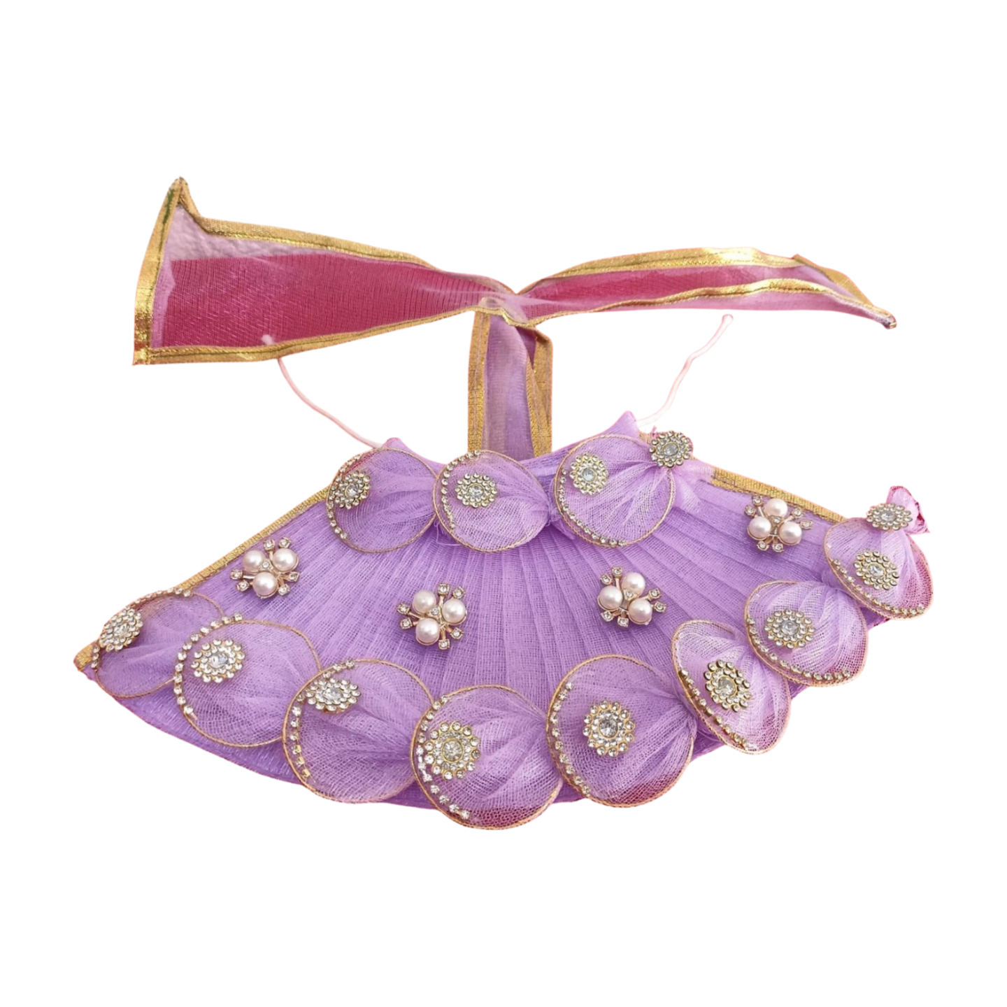 Durga Ji Navratri Dress Lavemder Lehnga With Chunri