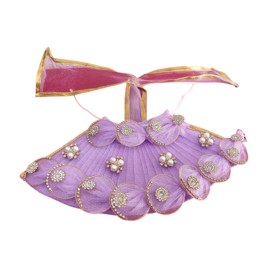 Durga Ji Navratri Dress Lavemder Lehnga With Chunri
