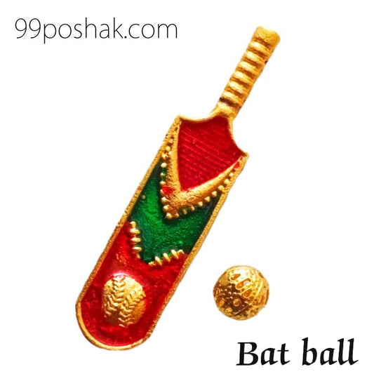 Laddu Gopal Cricket Bat Ball (Toy) - Metal - Multicolor