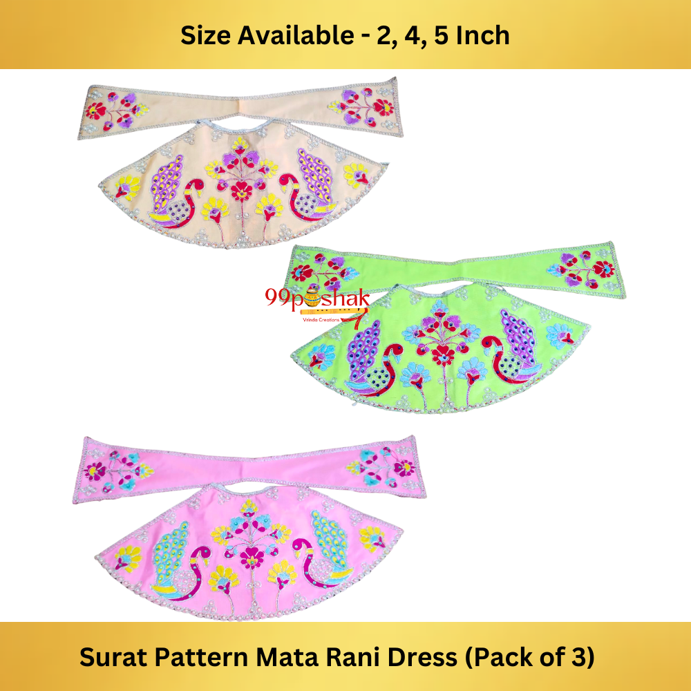 Mata Rani Surat Design Dress - Pack of 3