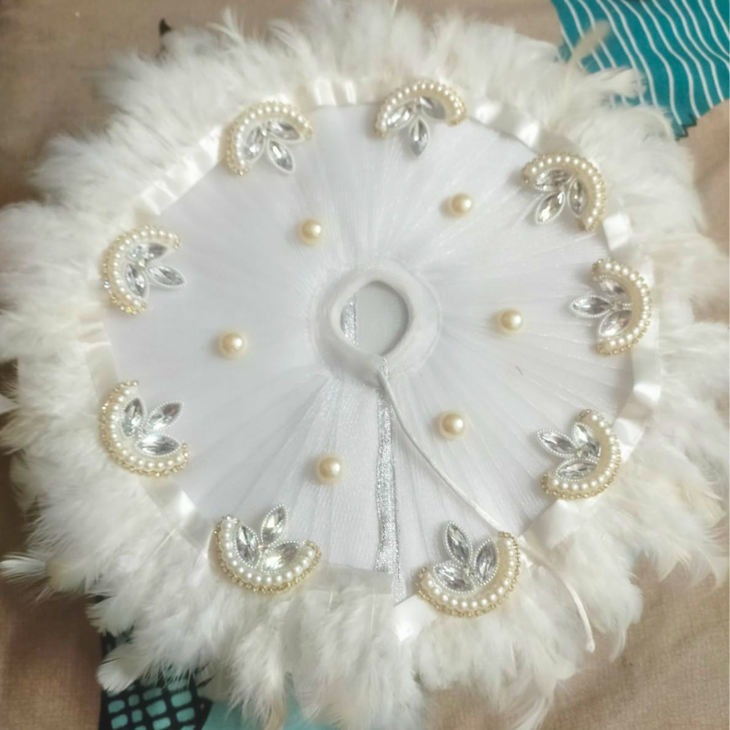 Laddu Gopal / Thakur Ji White Dress for Sharad Purnima