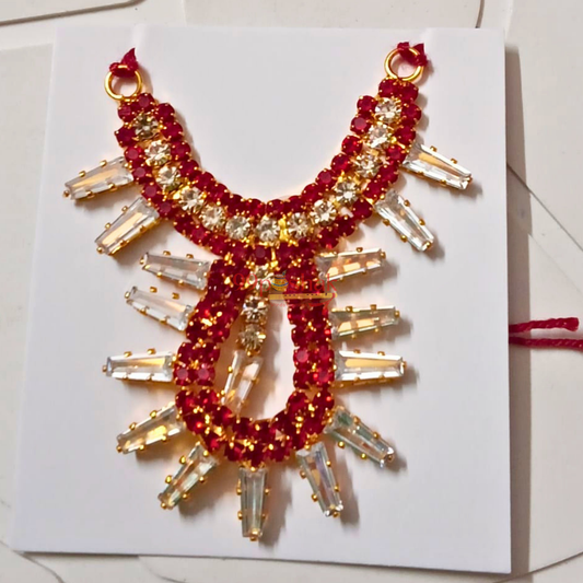 Laddu Gopal Red Diamond Look Mala