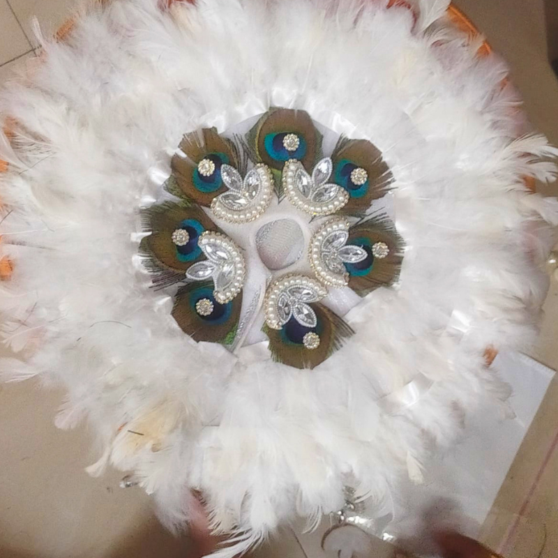 Sharad Purnima Special Kanha Ji Krishna Ji Dress White Color