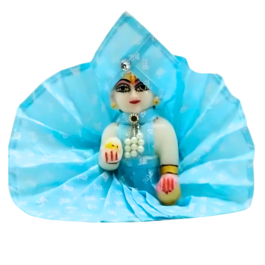 Sky blue summer cotton dress for laddu gopal ji
