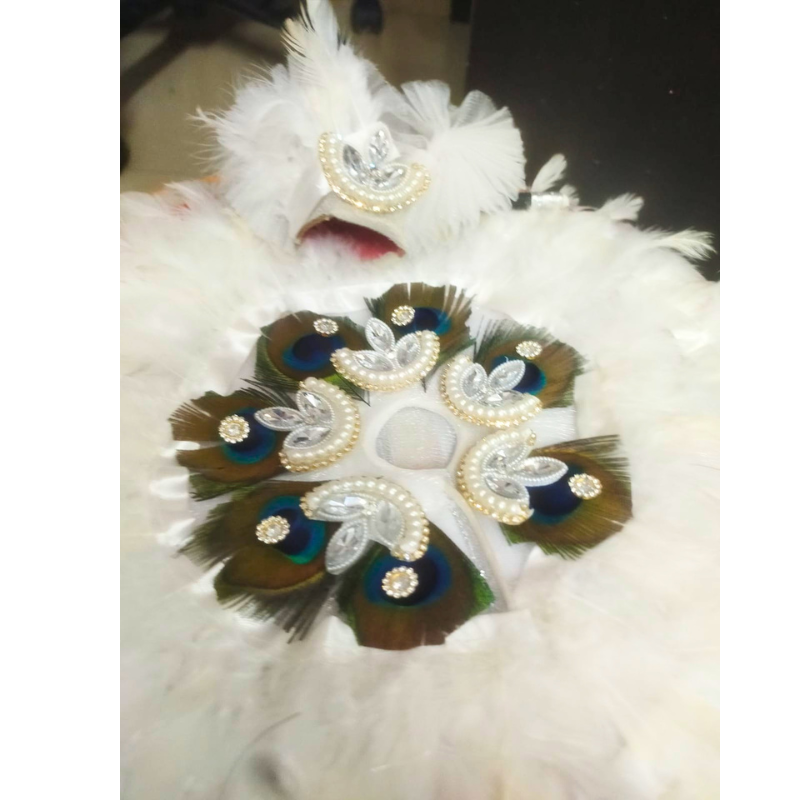 Sharad Purnima Special Kanha Ji Krishna Ji Dress White Color