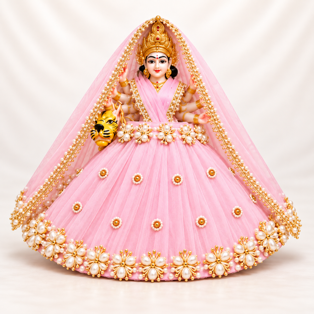 Mata Rani Navratri Dress | Durga Maa Lehenga Patka Poshak