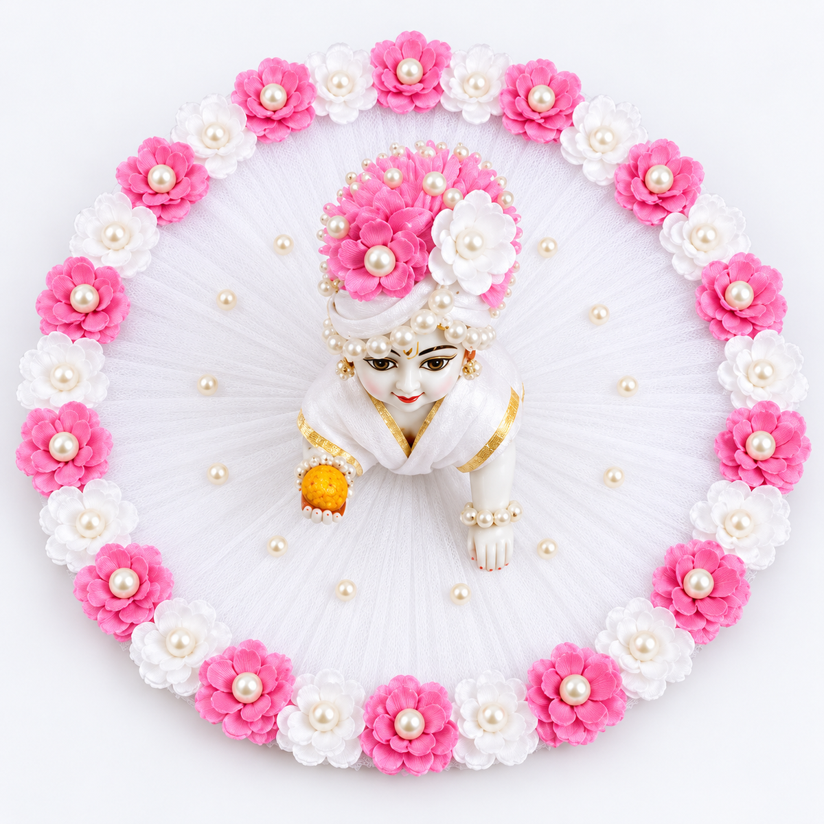 Laddu Gopal New Diwali Dress - Fancy Kanha Ji Poshak Pink