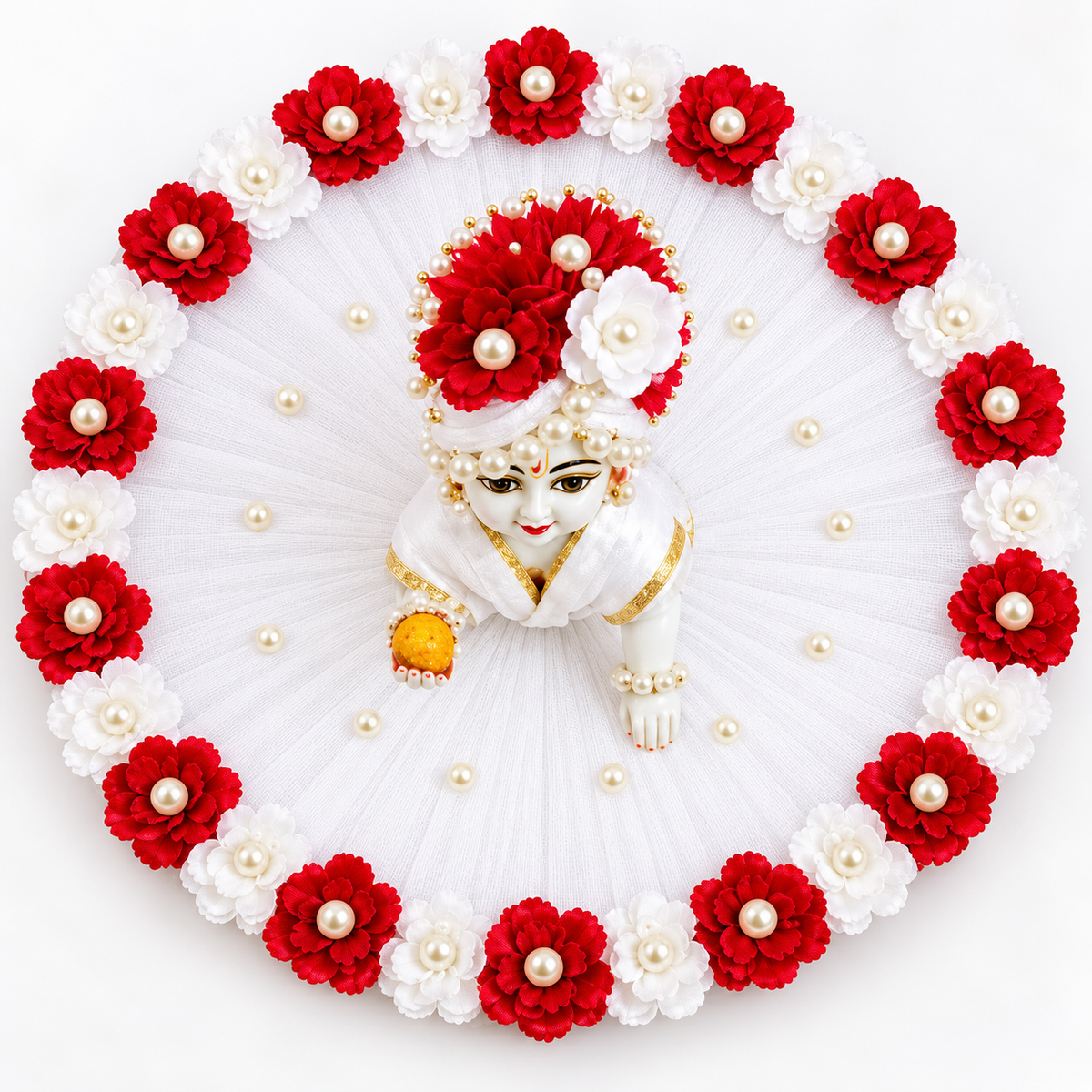 Kanha Ji Diwali Dress – Fancy Bal Gopal Festival Poshak Red