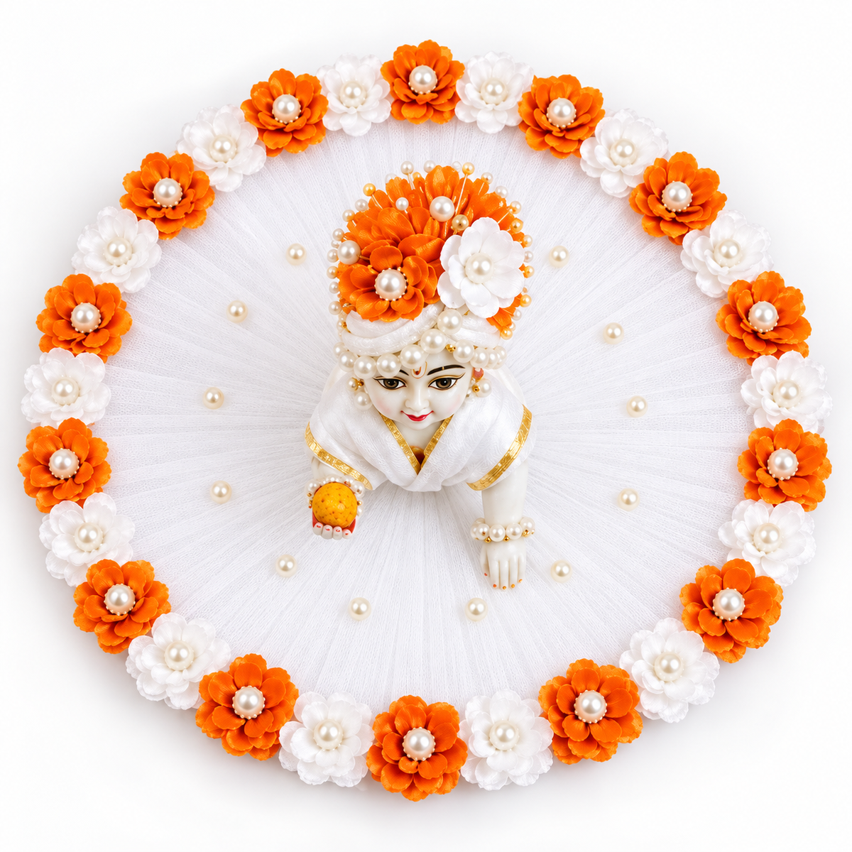Laddu Gopal Diwali Poshak – Beautiful Festive Dress for Kanha Ji Orange