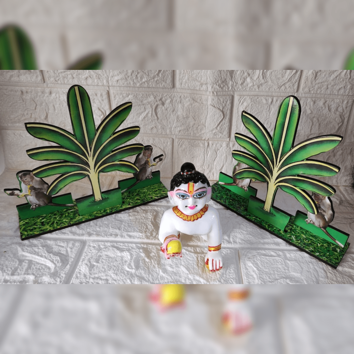 Laddu Gopal Hindole Tree with Monkey