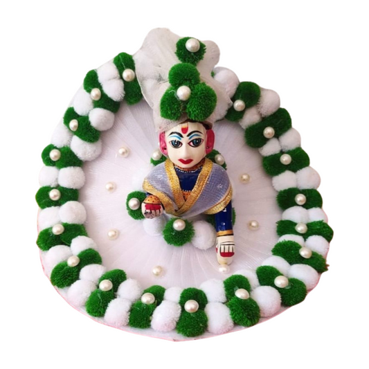 Hariyali Teej special Green Poshak with Pagdi for Laddu Gopal ji