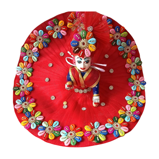Red Heavy Dress with Pagdi for Laddu Gopal ji