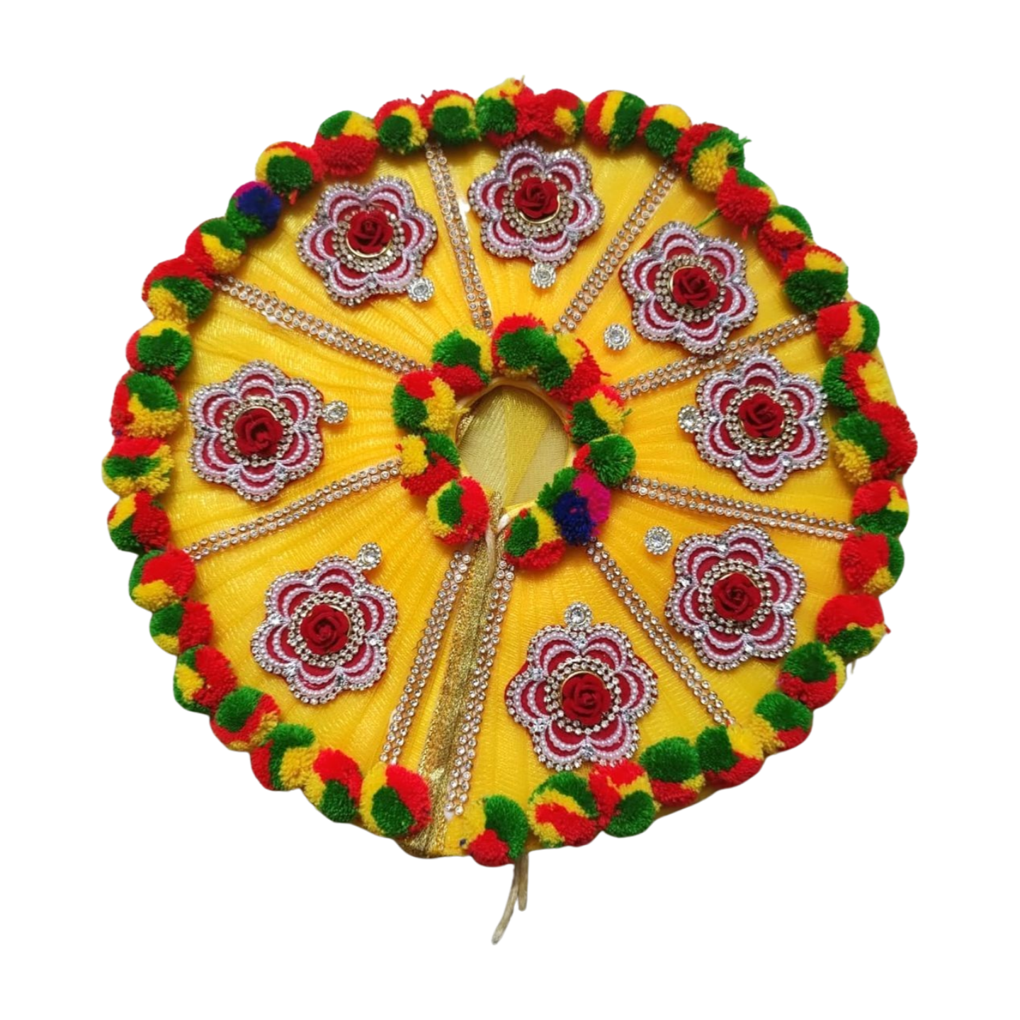 Janmashtmi special Yellow Heavy Poshak with Pagdi for Laddu Gopal ji