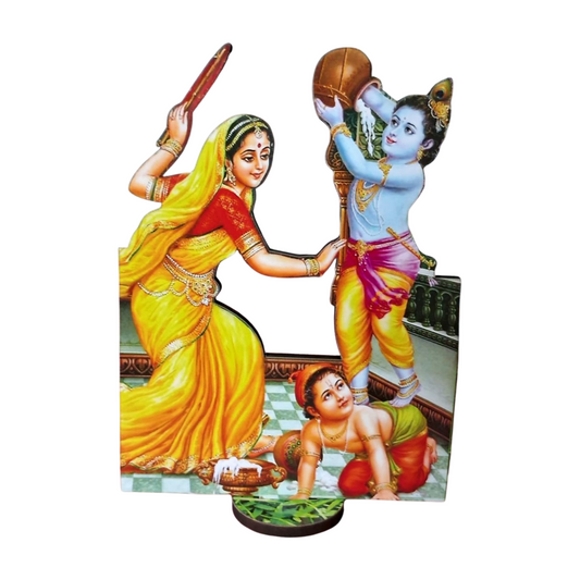 Makhan chor Wooden Decorative Cutouts (6Inch)