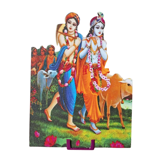Krishna Balram Festive Wooden Cutouts for Laddu Gopal Ji