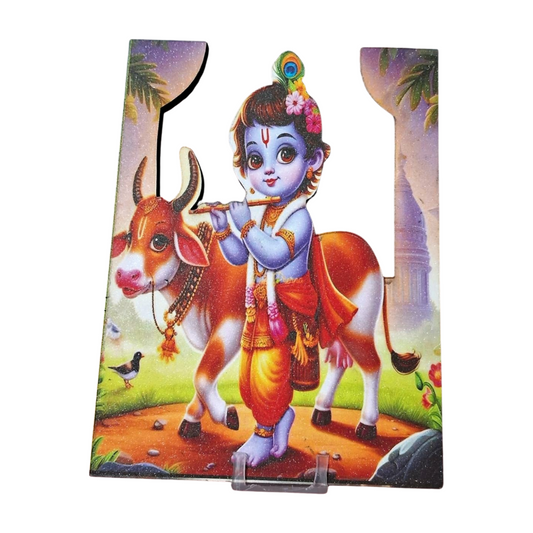 Krishna Wooden Cutouts for Laddu Gopal Ji Janmashtami Décor
