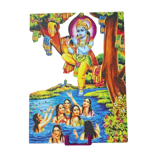 Janmashtami Special Wooden Decorative Cutouts for Laddu Gopal Ji (6Inch)