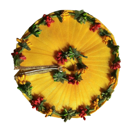 Janmashtmi special Yellow Heavy Poshak with Pagdi for Laddu Gopal ji