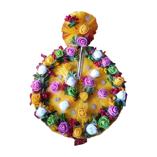 Janmashtmi special Yellow Heavy Poshak with Pagdi for Laddu Gopal ji