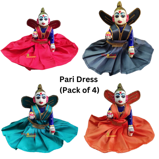 Laddu Gopal Cotton Pari Dress Pack of 4
