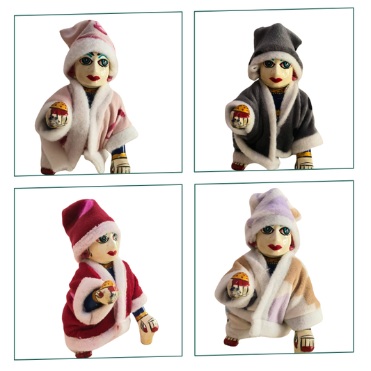 Laddu Gopal Winter Dress Night Suit Velvet Pack of 4