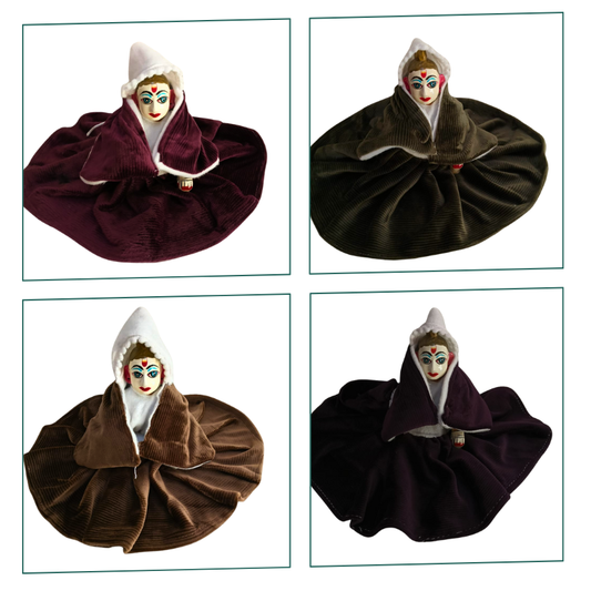 Laddu Gopal Winter Hooded Velvet Dress Size Pack of 4