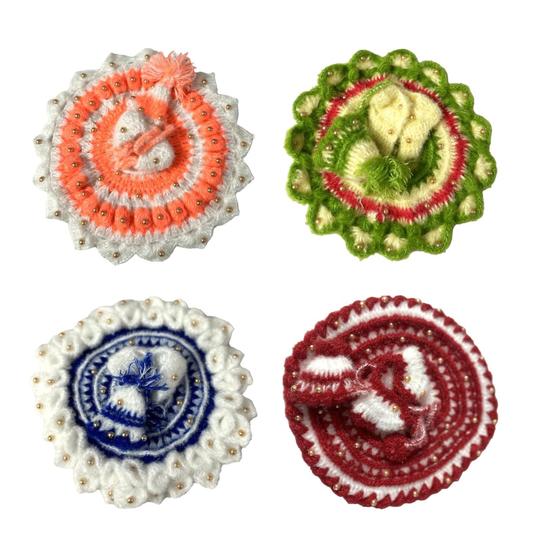 Laddu Gopal Winter Moti Pearl Woolen Sweater Dress Pack of 4