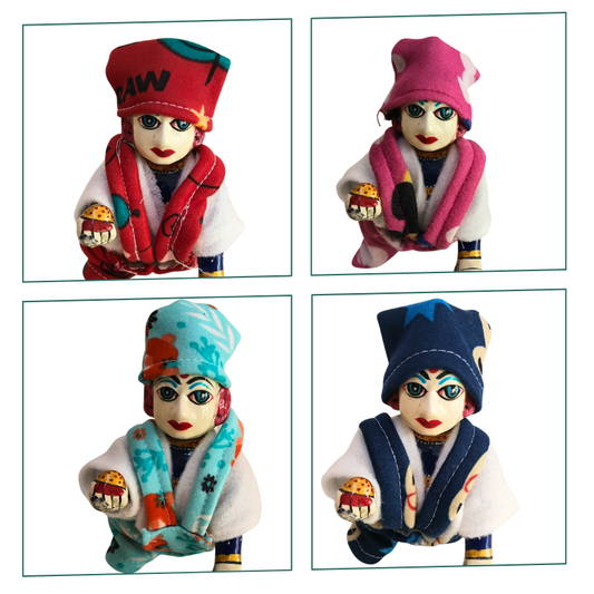 Laddu Gopal Woollen Dress Bib Suit Jumpsuit Pack of 4