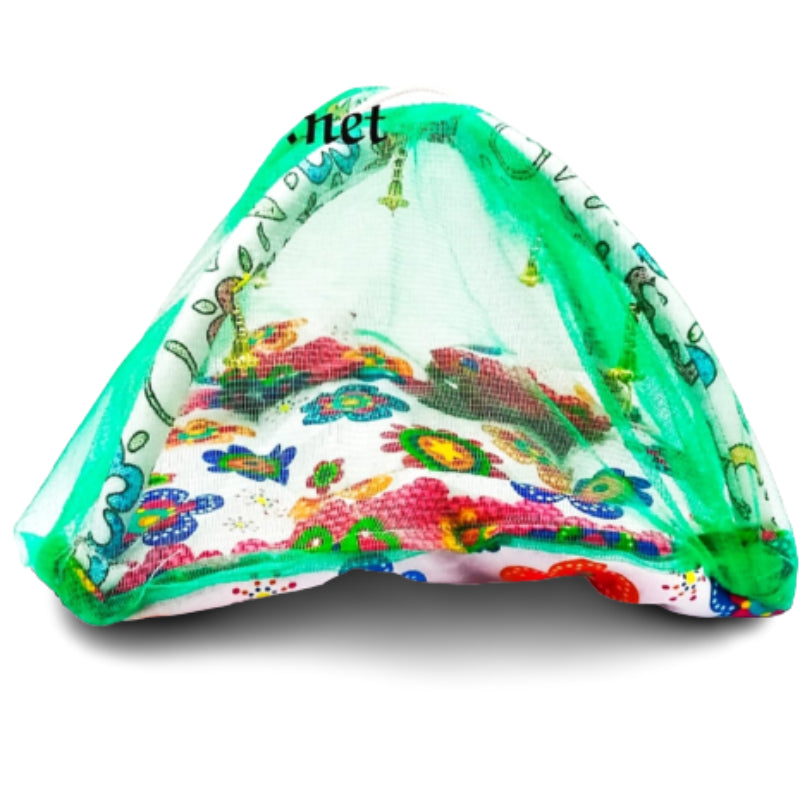 Laddu Gopal Cotton Mosquito Net Bed with Pillow for Size 0 to 6