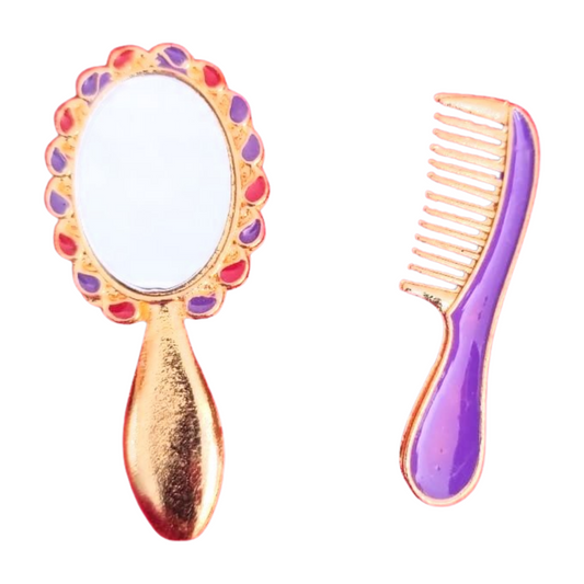 Metal comb & mirror for laddu gopal ji