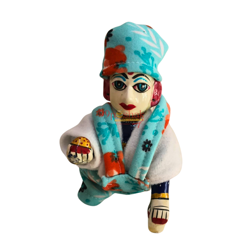 Laddu Gopal Woollen Bib Suit Jumpsuit - Mix Color