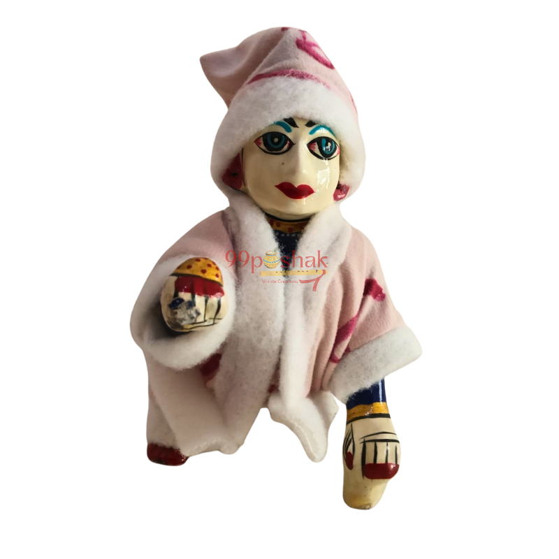 Laddu Gopal Winter Velvet Night Suit - Mix Color