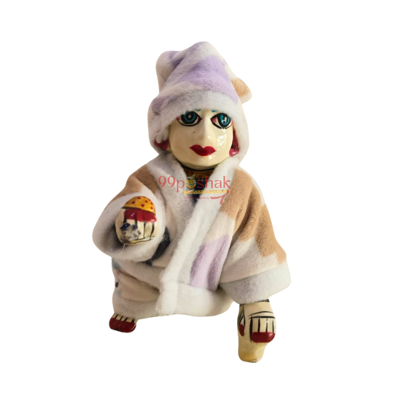 Laddu Gopal Winter Velvet Night Suit - Mix Color