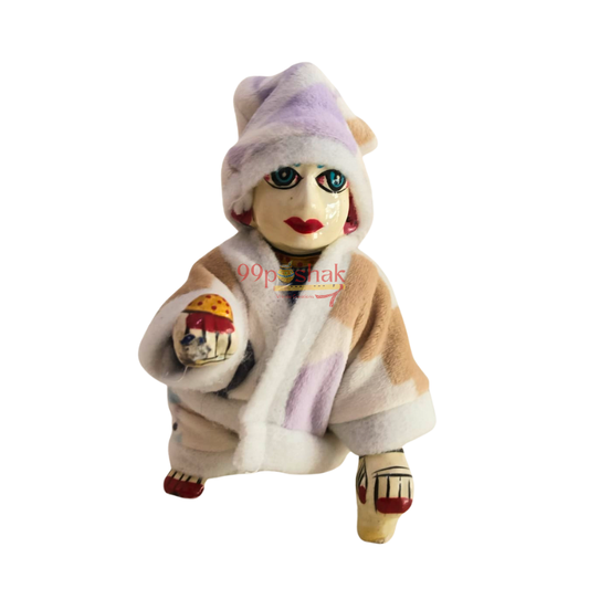 Laddu Gopal Winter Velvet Night Suit - Mix Color