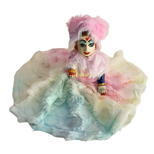 Laddu Gopal Chamki Velvet Fur Dress - Single Pc - Random Color